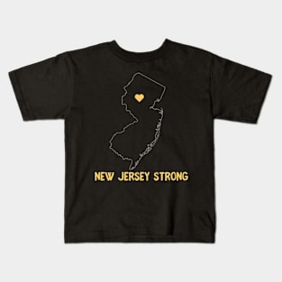 Pray For New Jersey New Jersey Strong U.S. East Coast Strong Kids T-Shirt